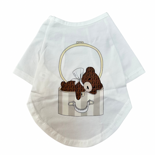 Luxe Hondenshirtje met Slapende Beer Print