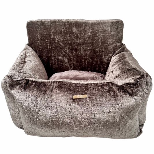 Elite Puppy | Autostoel Soft Velvet Bruin