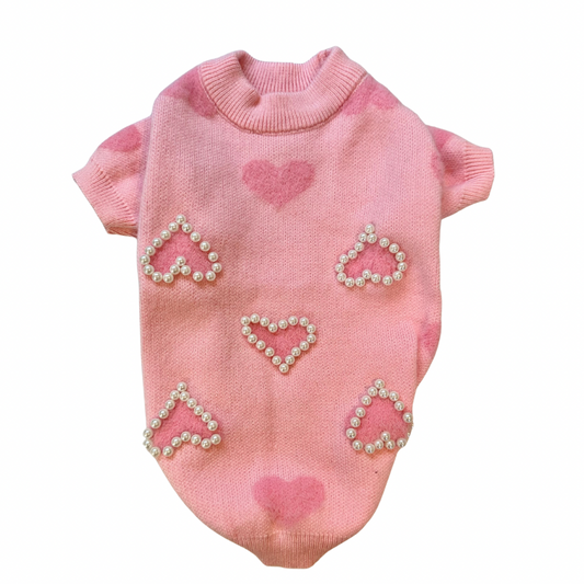 Hondentrui Hartjes Parels Roze