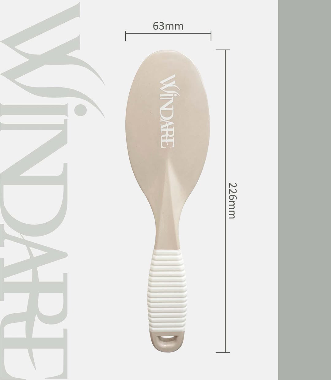 WindarePro – Biodegradable Pin Brush | Beige