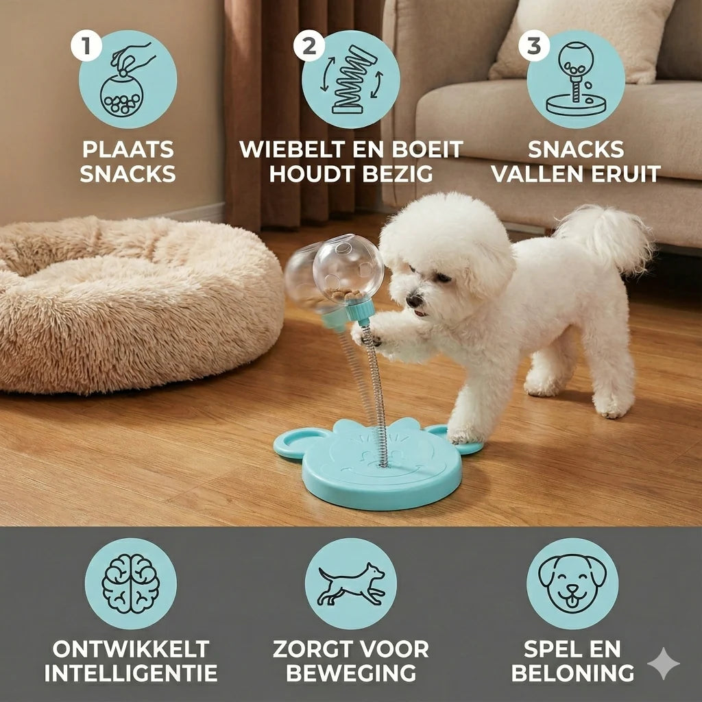 Snack & Play Bal – Interactief Hondenspeelgoed met Treat Dispenser