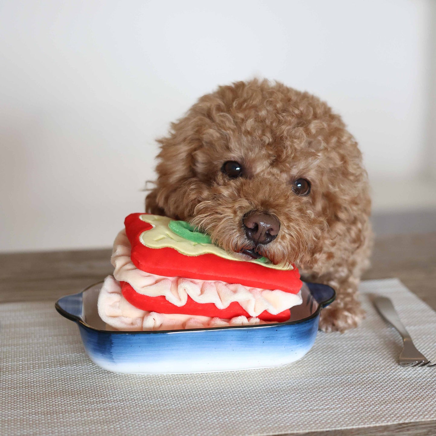 Pups & Bubs Lasagne – Snuffel Speelgoed voor Honden | Neuswerk & Verrijking