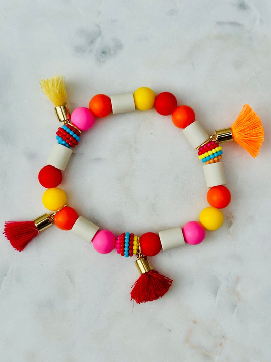 Beads By Cheyenne | EM Anti Vlooien & Teken Kralenband - Colorpup Puppy - Golden Poms
