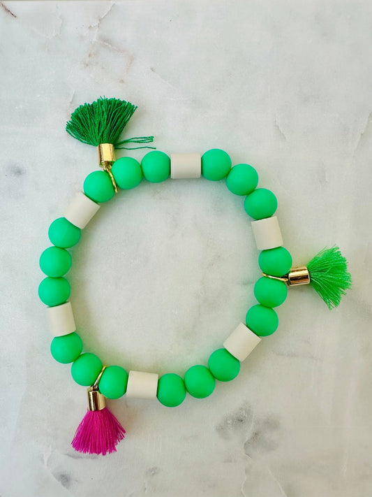 Beads By Cheyenne | EM Anti Vlooien & Teken Kralenband - Colorpup Puppy Groen - Golden Poms
