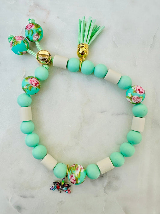 Beads By Cheyenne | EM Anti Vlooien & Teken Kralenband - Flower - Golden Poms
