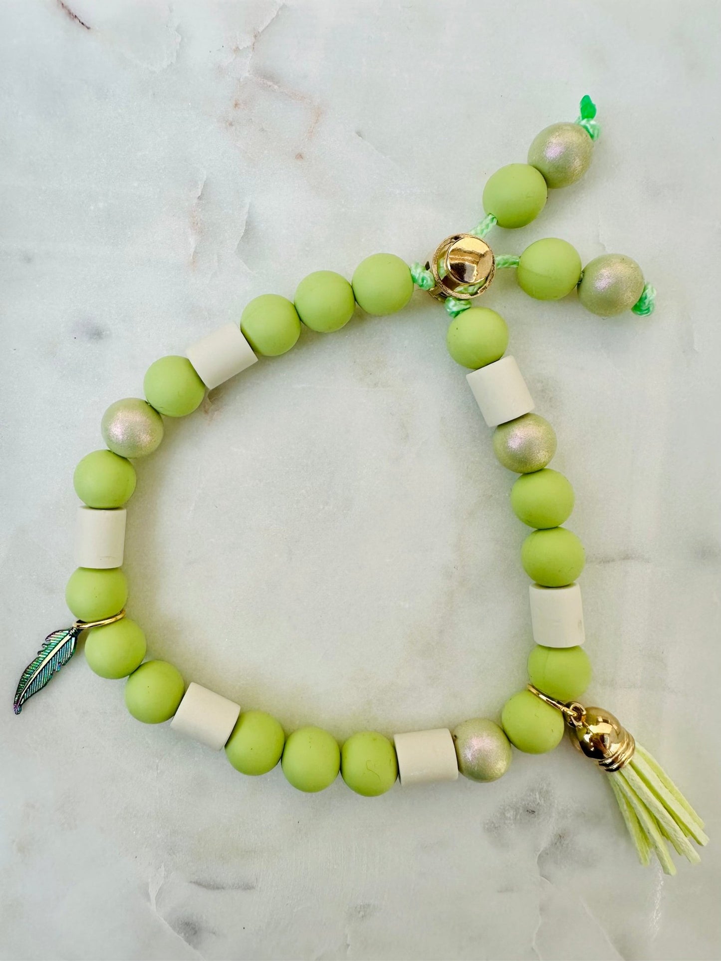 Beads By Cheyenne | EM Anti Vlooien & Teken Kralenband - Jaye - Golden Poms