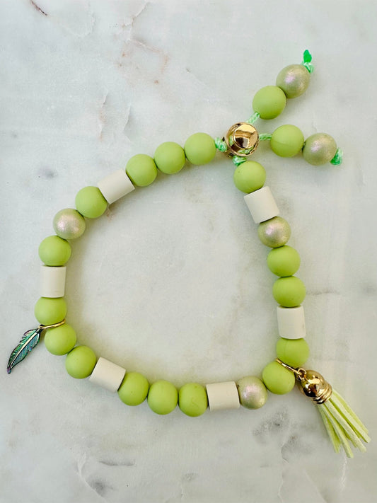 Beads By Cheyenne | EM Anti Vlooien & Teken Kralenband - Jaye - Golden Poms
