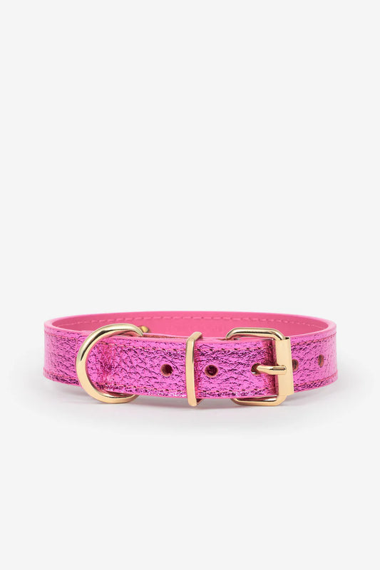 Branni Pets Metallic Halsband Fuchsia