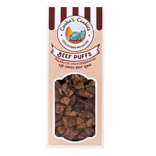 Cooka´s Cookies | Beef Puffs - Luchtgedroogde Runderlong - Golden Poms