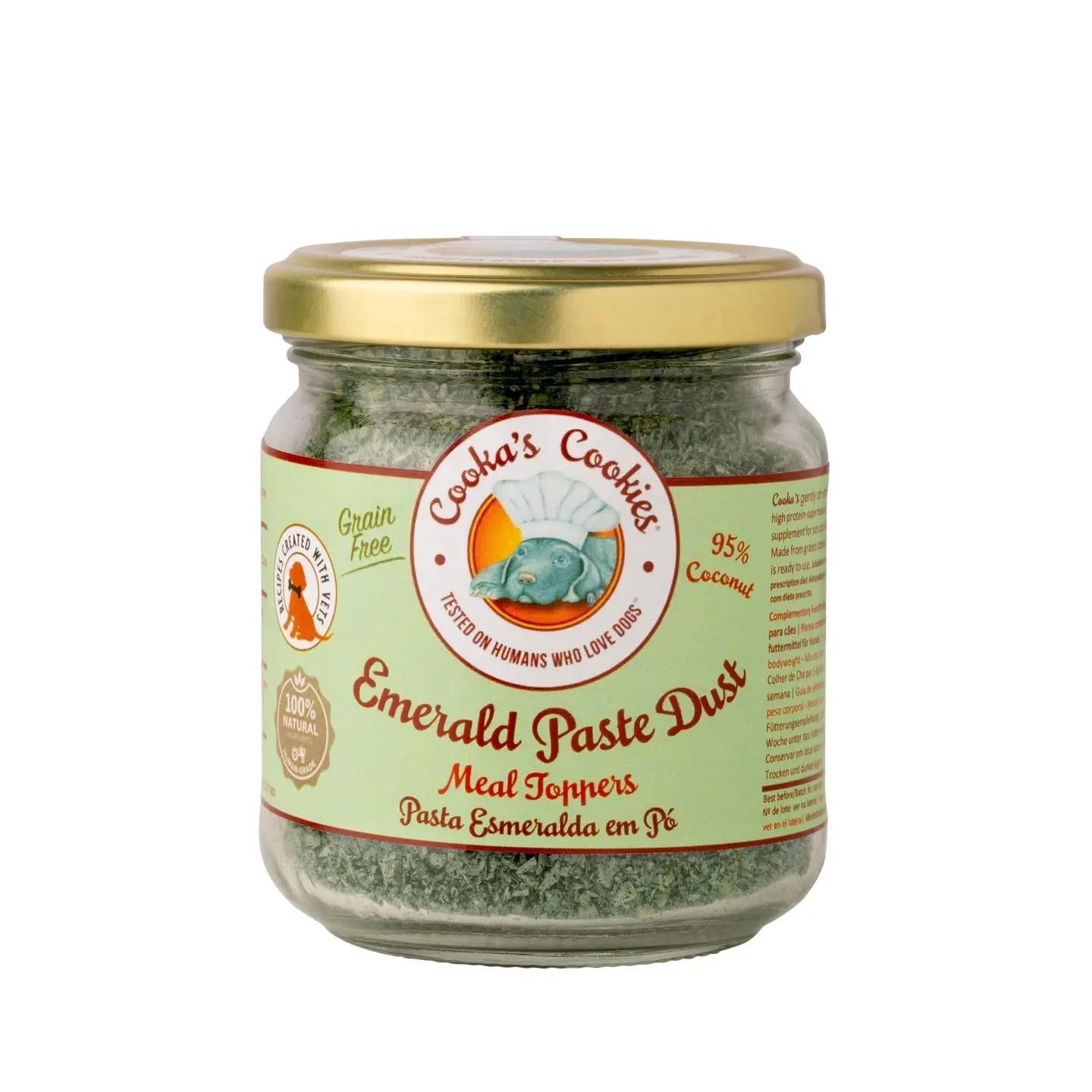 Cooka´s Cookies | Emerald Paste - Magic Dust Meal Topper voor katten en honden - Golden Poms