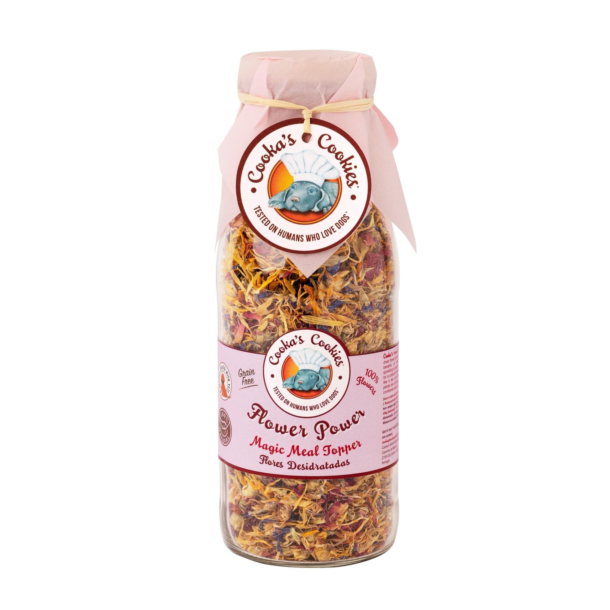 Cooka´s Cookies | Flower - Power - Luchtgedroogde maaltijdtopper - Golden Poms