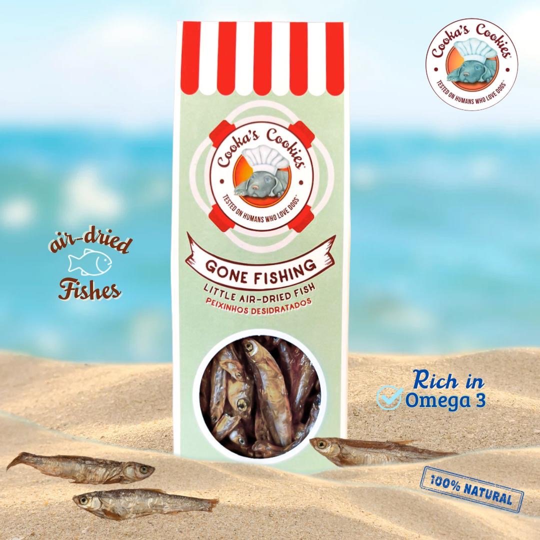 Cooka´s Cookies |Gone Fishing - Luchtgedroogde vis - Golden Poms