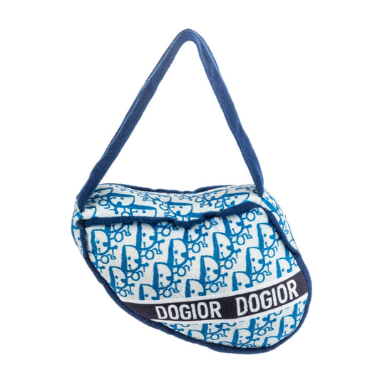 Dogior Zadeltas - Navy - Golden Poms