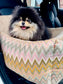Elite Puppy | Autostoel ZigZag Print - Golden Poms