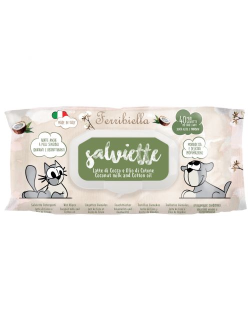 Ferribiella Wet Wipes Coconut - Cotton - Golden Poms