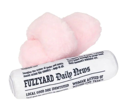 FuzzYard | Perfect Match Hondenspeeltjes - Fetch My Slippers & Paper