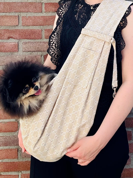 GG Draagzak Soft Beige - Golden Poms