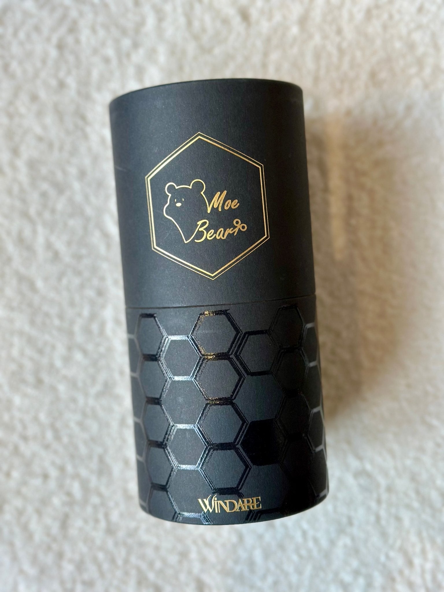 WindarePro - Moe Bear Rosegold | Gebogen Schaar - Golden Poms