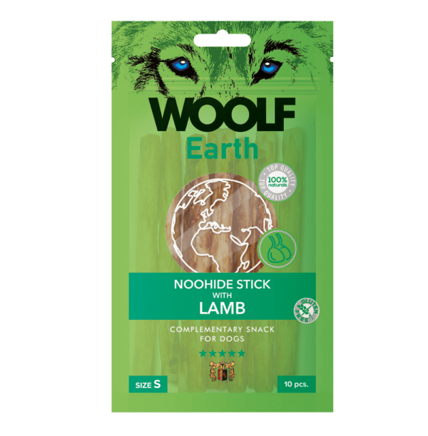 Woolf Earth Stick S - Lamb - Golden Poms