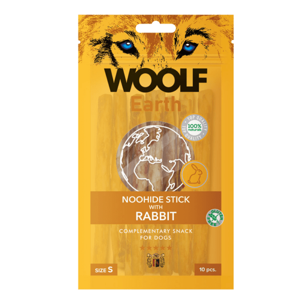 Woolf Earth Stick S - Rabbit - Golden Poms