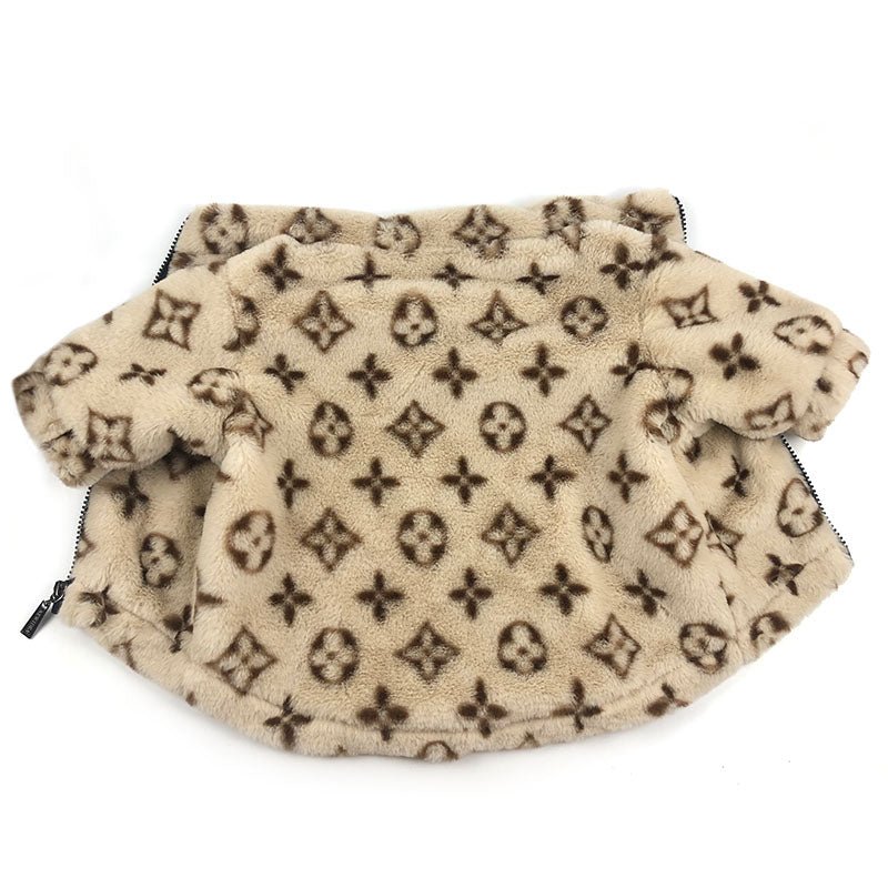Zacht jasje met print beige - Golden Poms